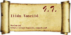 Illés Tasziló névjegykártya